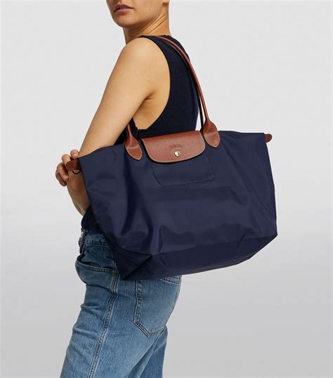 Le Pliage Original M Tote bag Navy .